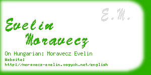evelin moravecz business card